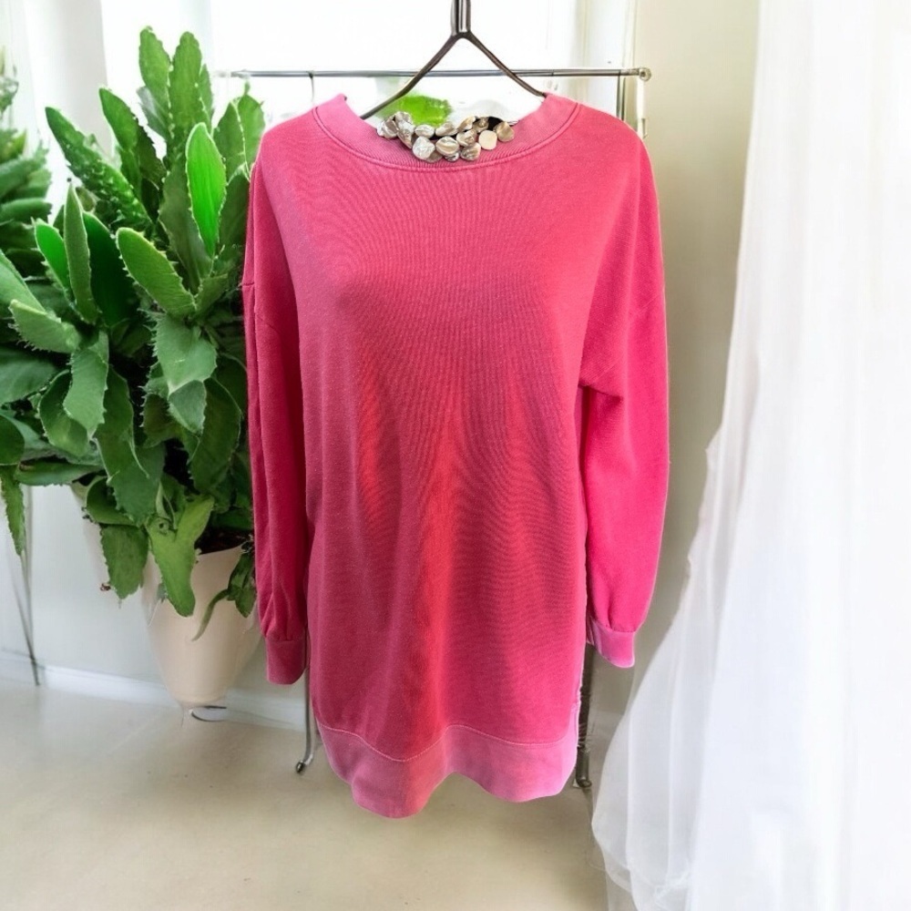 GAP Vibrant Pink Color Fade Women's Crew Neck Sweat Shirt